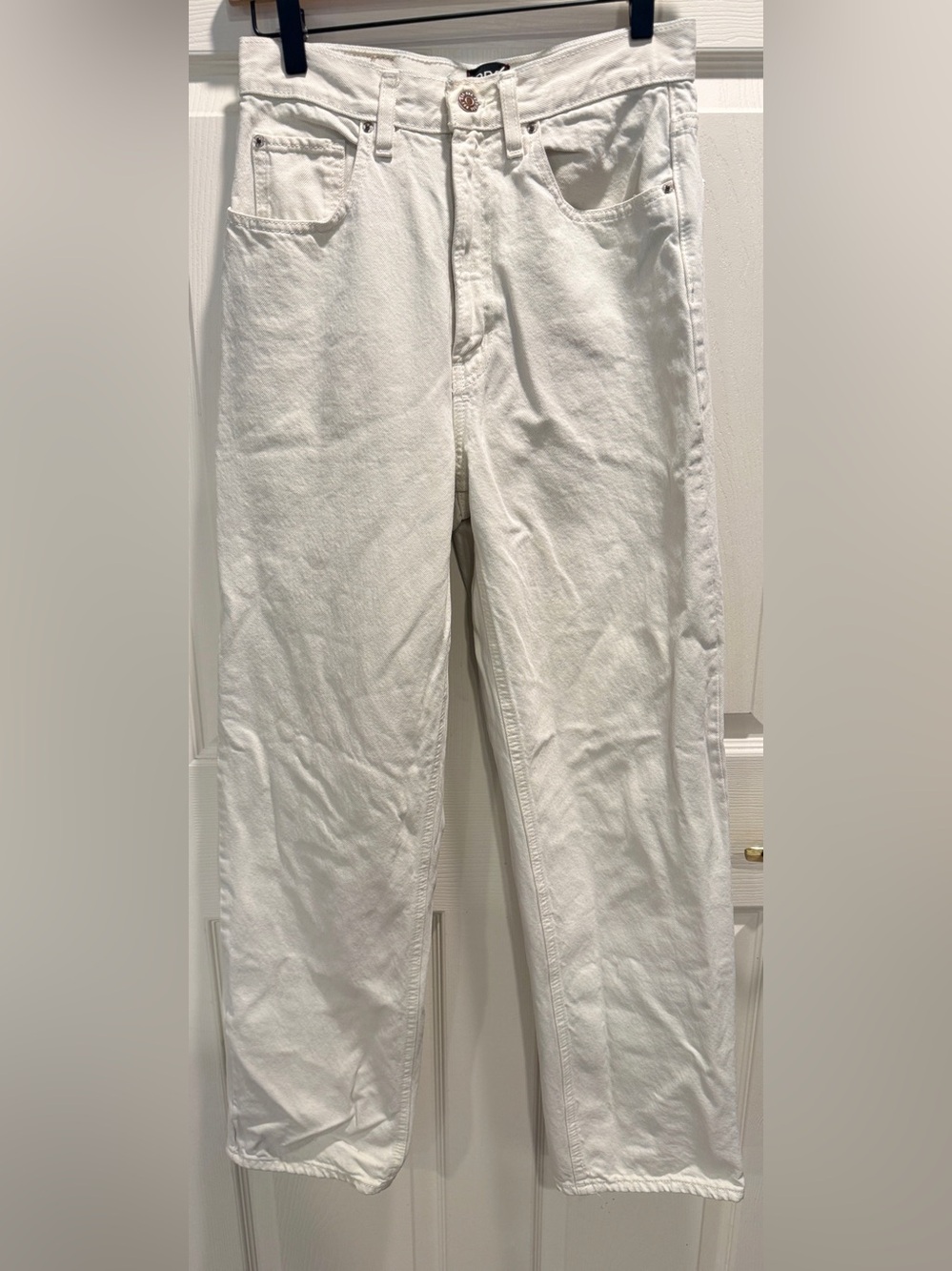 BDG Urban Outfitters High Waisted Baggy Jeans Ivory White 28 - Picture 2 of 11